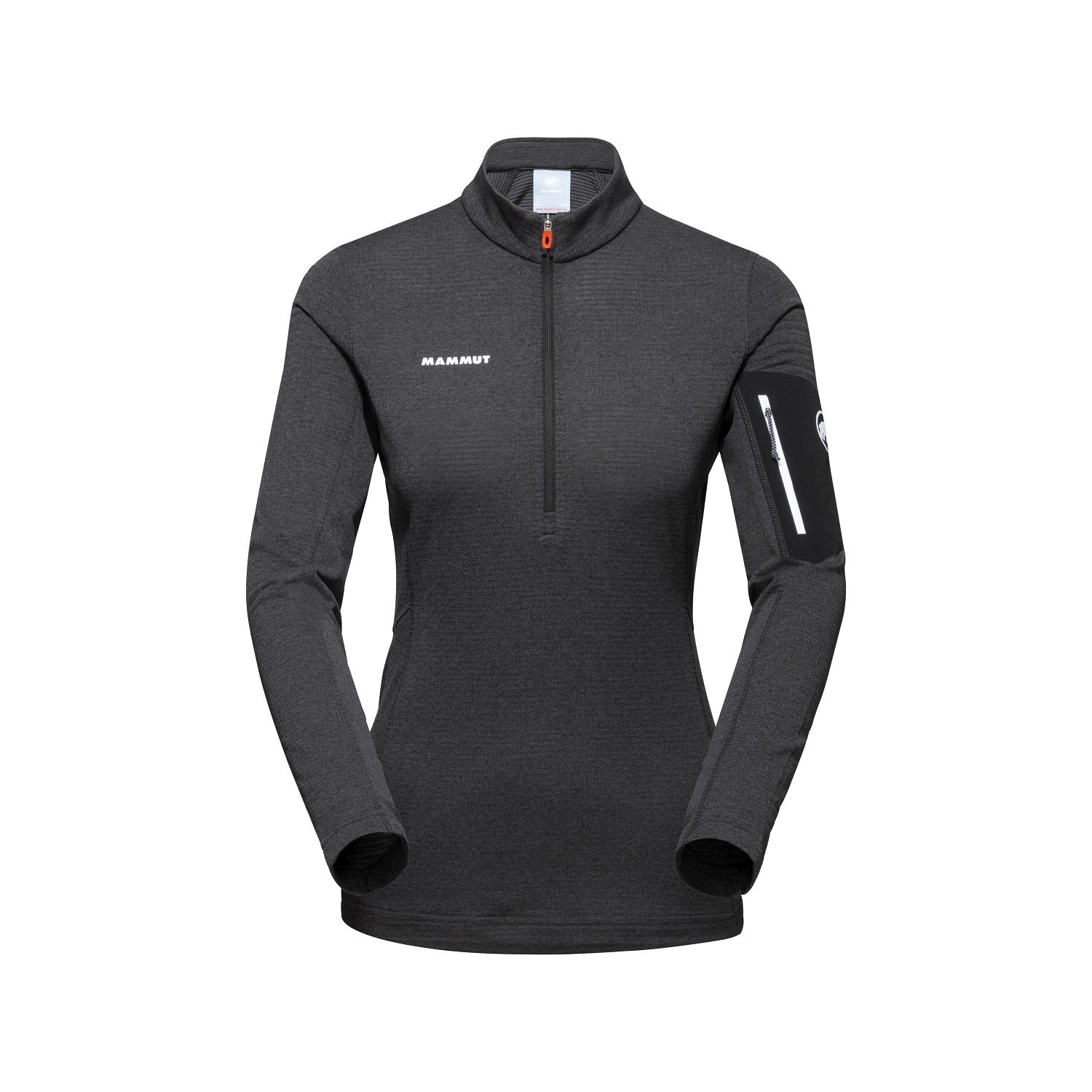 Mammut garroku krekls Aenergy Light ML Half Zip Pull sieviešu Black Phantom Flīsa jakas Polartec Flīsa jakas Termokrekli Termoveļa Vidējā slāņa jakas