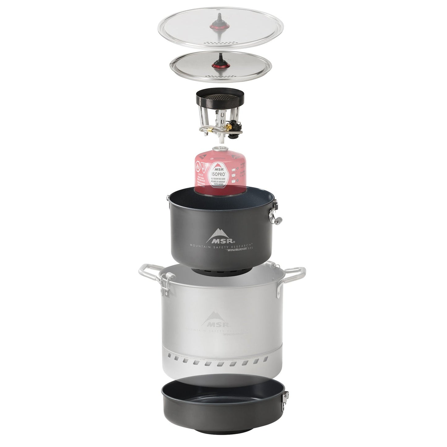 Gāzes deglis ar katlu un pannu MSR WindBurner® Stove System Combo Gāzes degļi Katli Pannas