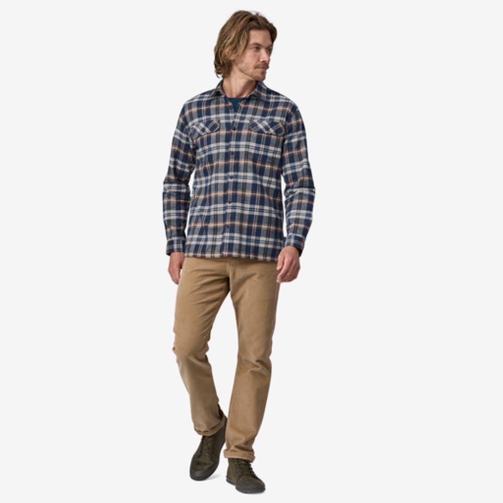 Flaneļa krekls Patagonia Organic Cotton Midweight Fjord vīriešu Garroku krekli Krekli