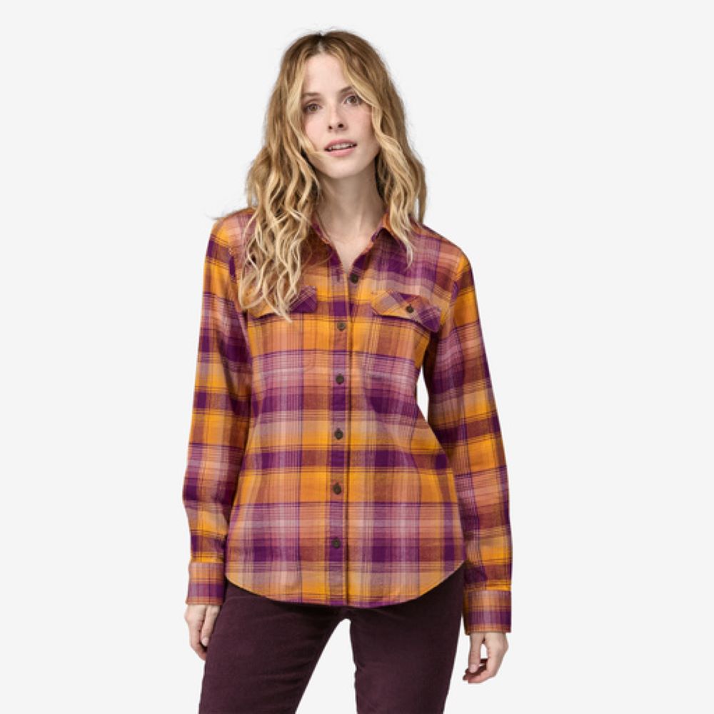 Flaneļa krekls Patagonia Organic Cotton Midweight Fjord sieviešu Garroku krekli Krekli