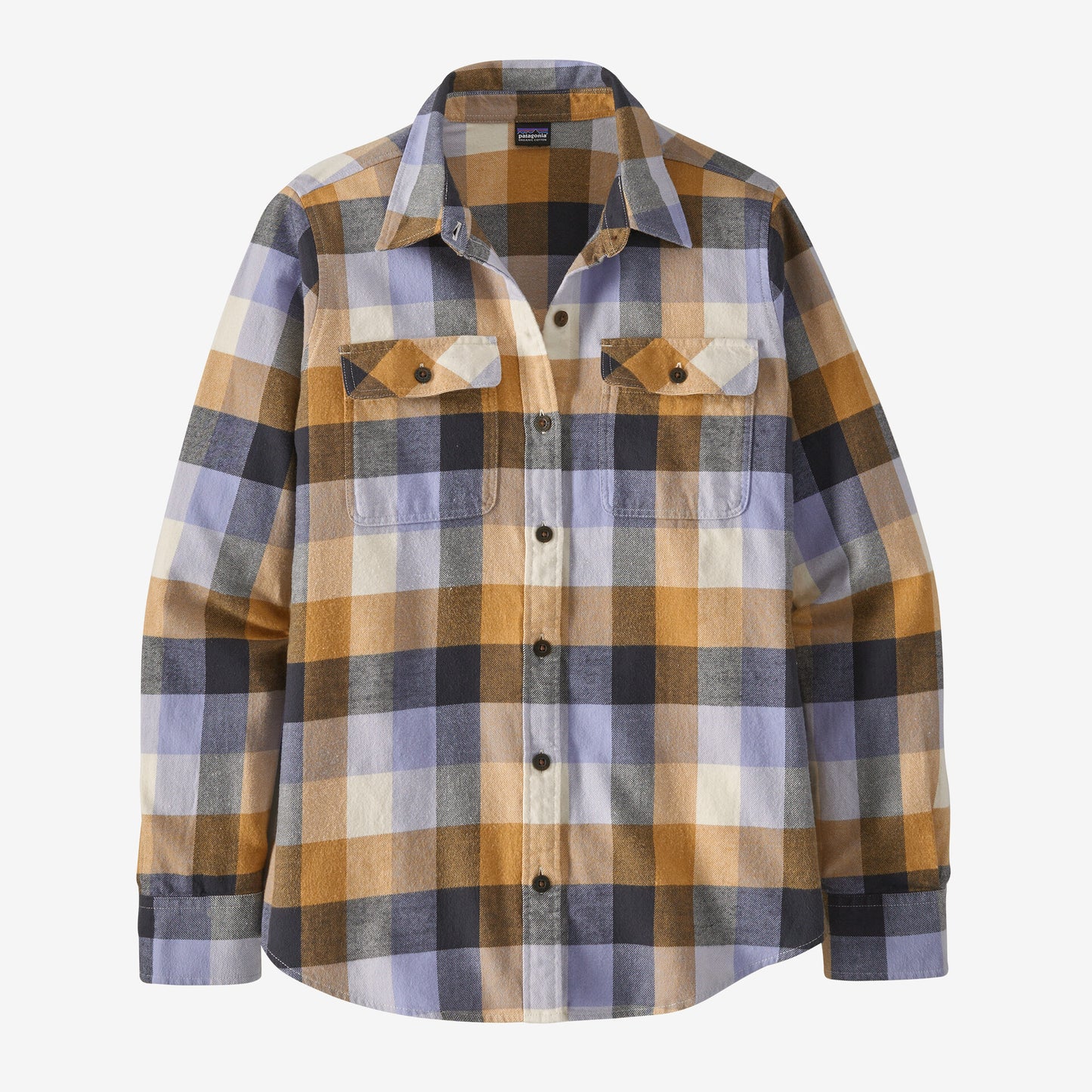 Flaneļa krekls Patagonia Organic Cotton Midweight Fjord sieviešu Dried Mango Garroku krekli Krekli