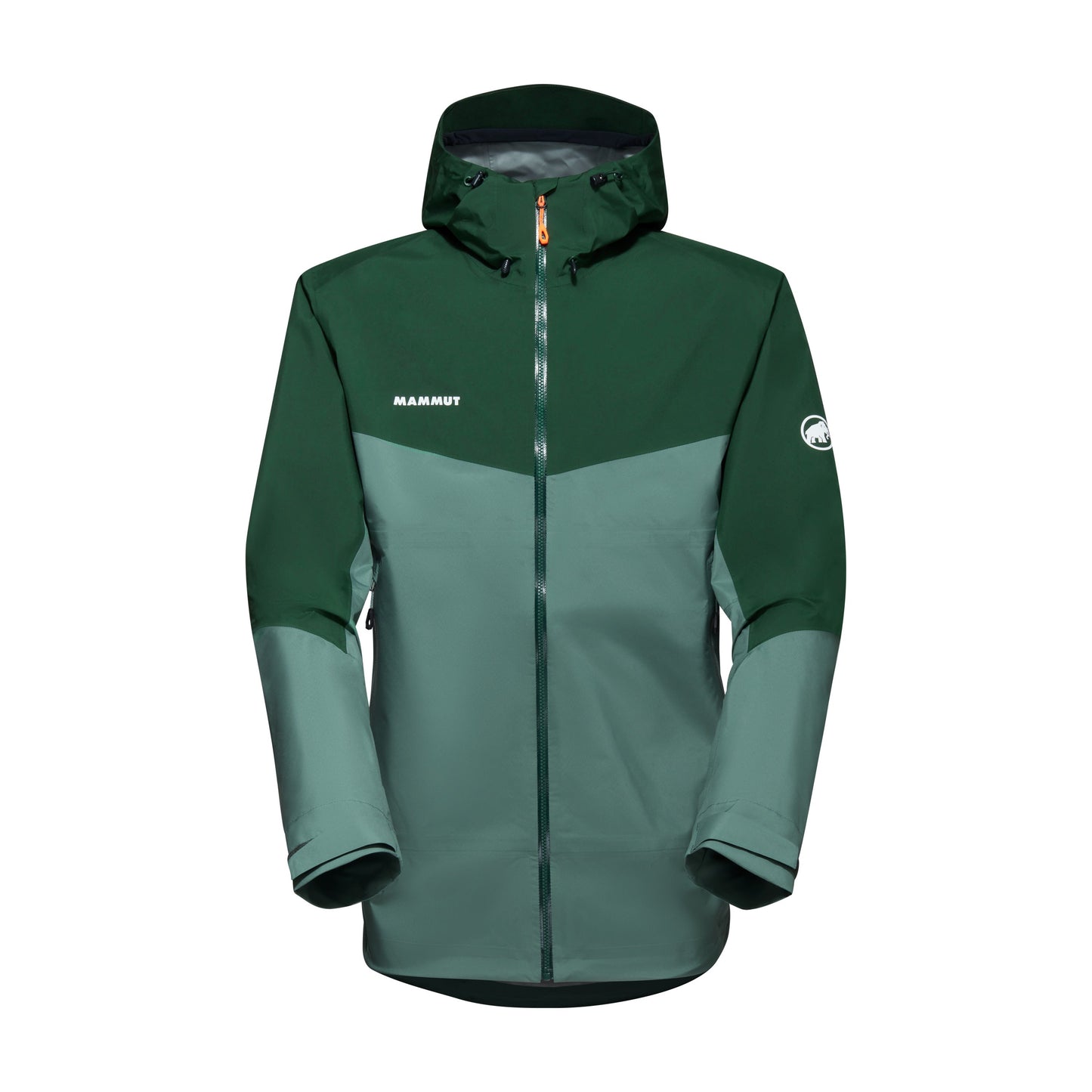 Lietus jaka Mammut Convey Tour HS Hooded vīriešu Dark Jade-Woods Hardshell jakas Lietus jakas