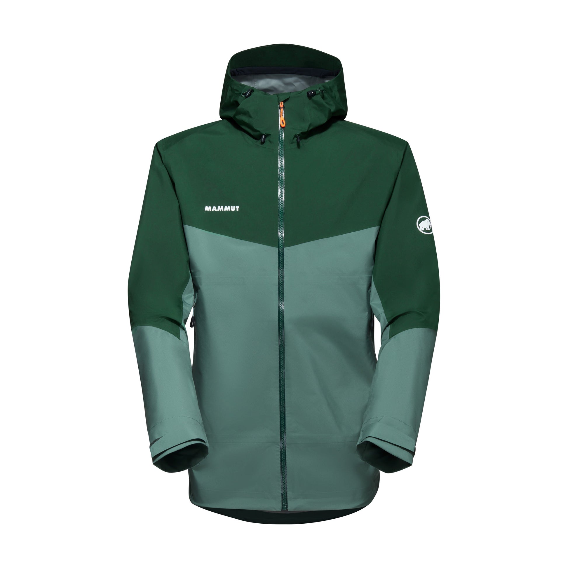 Lietus jaka Mammut Convey Tour HS Hooded vīriešu Dark Jade-Woods Hardshell jakas Lietus jakas