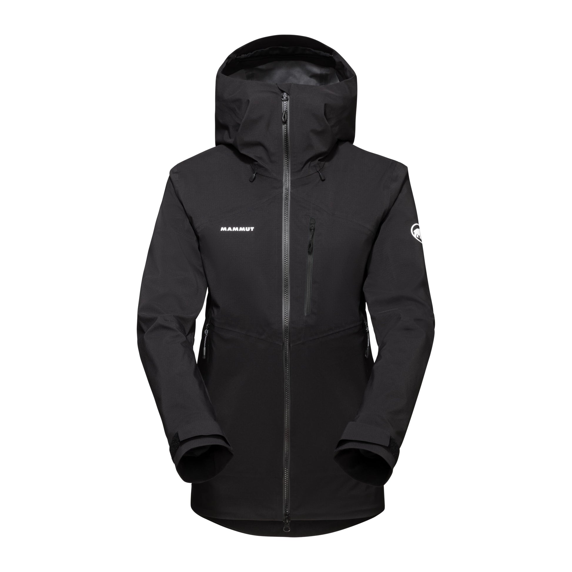 Mammut lietus jaka Alto Guide HS Hooded sieviešu Black Hardshell jakas Lietus jakas