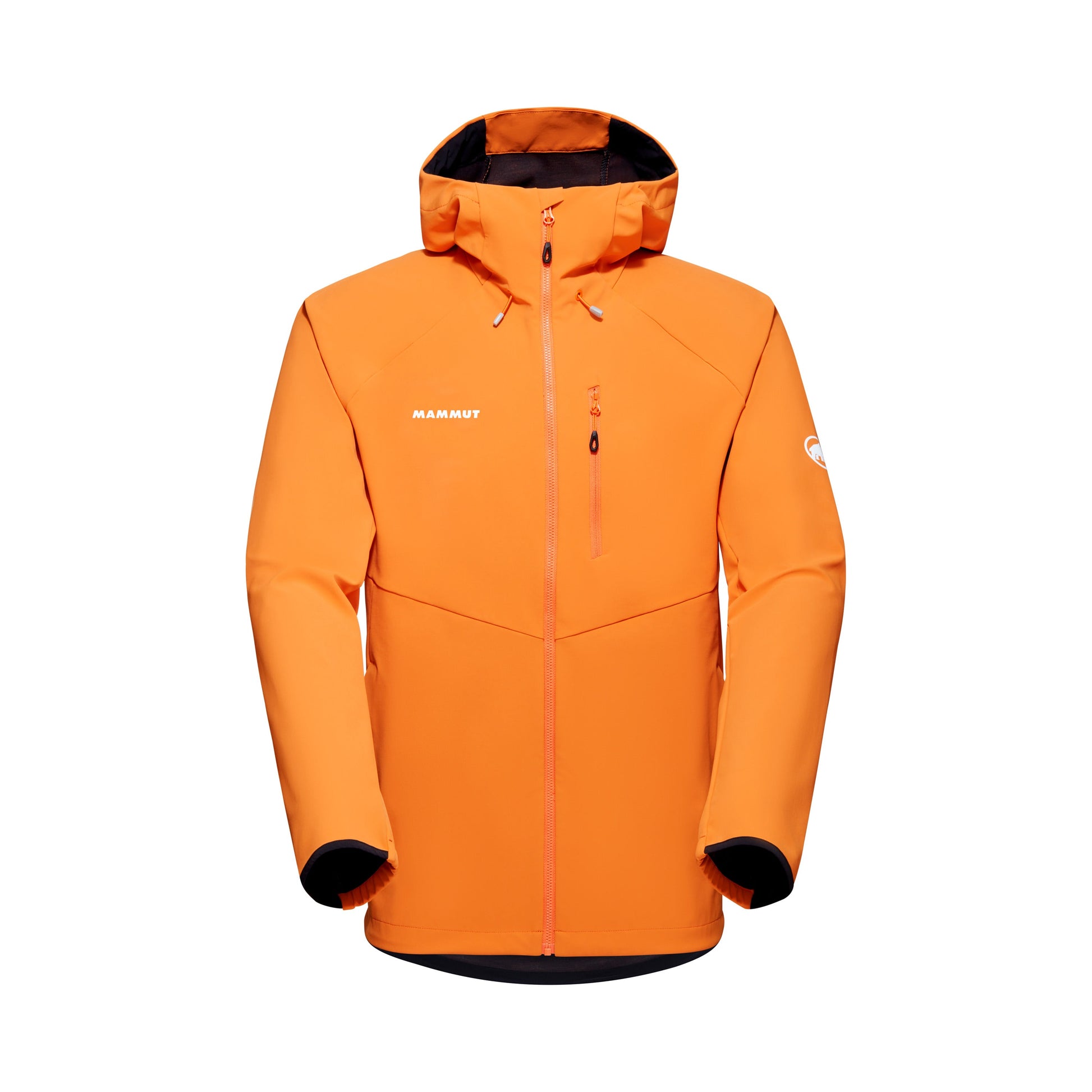 Vējjaka Mammut Ultimate Comfort SO Hooded vīriešu Dark Tangerine Softshell jakas Vējjakas