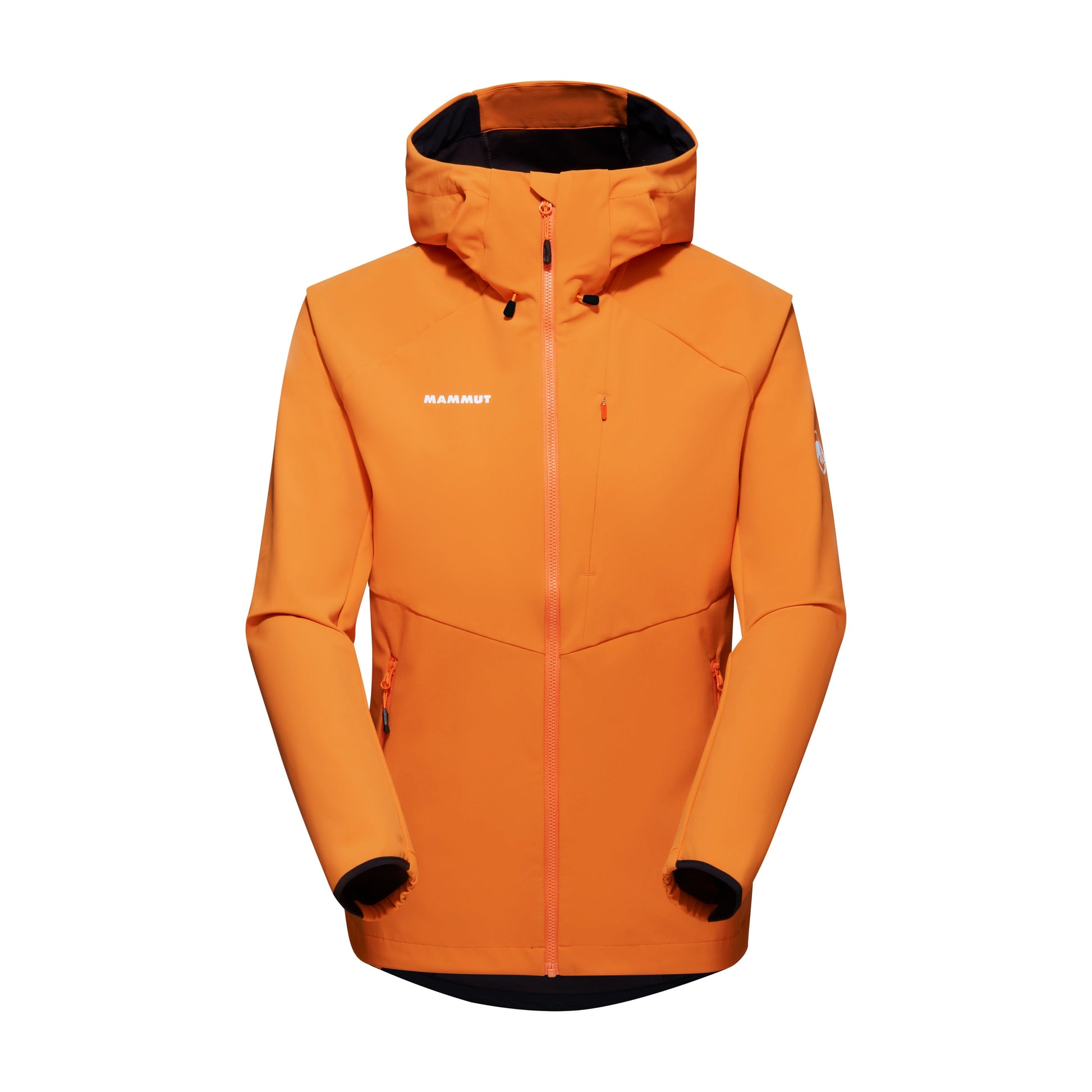 Vējjaka Mammut Ultimate Comfort SO Hooded sieviešu Dark Tangerine Softshell jakas Vējjakas