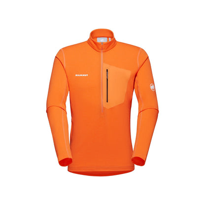 Garroku krekls Mammut Aenergy Light ML Half Zip Pull vīriešu Tangerine Flīsa jakas Polartec Flīsa jakas Termokrekli Termoveļa Vidējā slāņa jakas