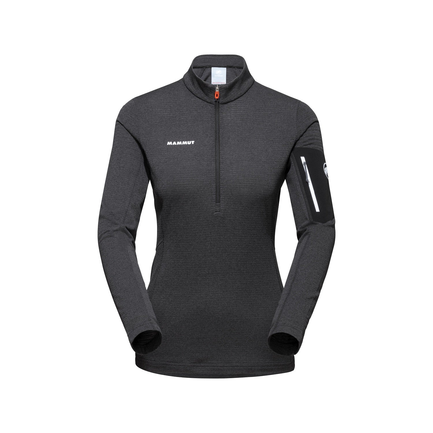 Mammut garroku krekls Aenergy Light ML Half Zip Pull sieviešu Black Phantom Flīsa jakas Polartec Flīsa jakas Termokrekli Termoveļa Vidējā slāņa jakas