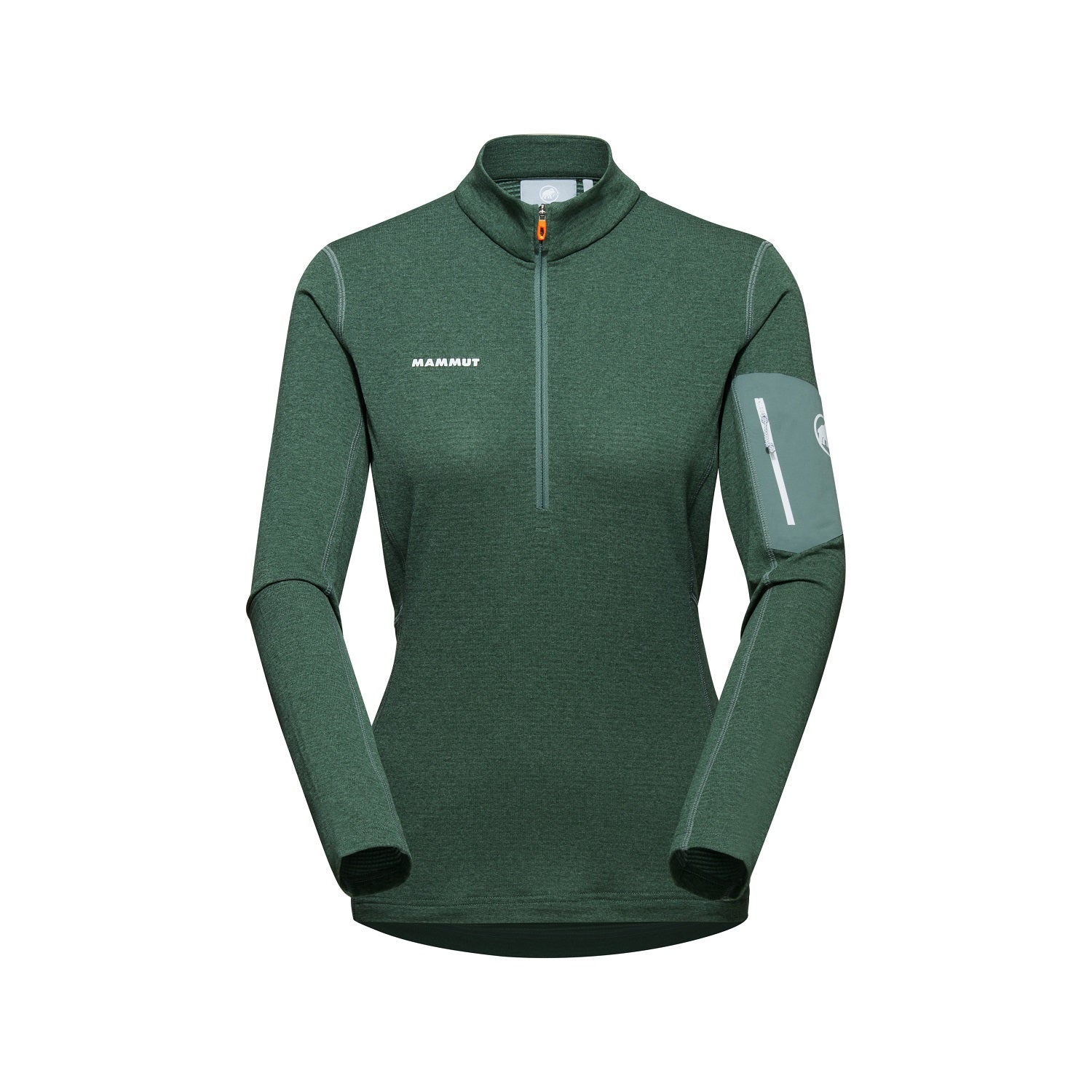 Mammut garroku krekls Aenergy Light ML Half Zip Pull sieviešu Dark Jade Flīsa jakas Polartec Flīsa jakas Termokrekli Termoveļa Vidējā slāņa jakas