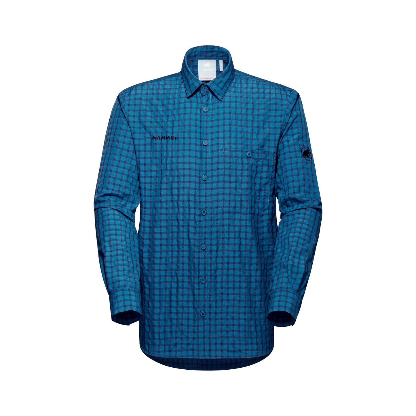 Krekls Mammut Lenni Longsleeve Shirt vīriešu Deep Ice-Marine Garroku krekli Krekli