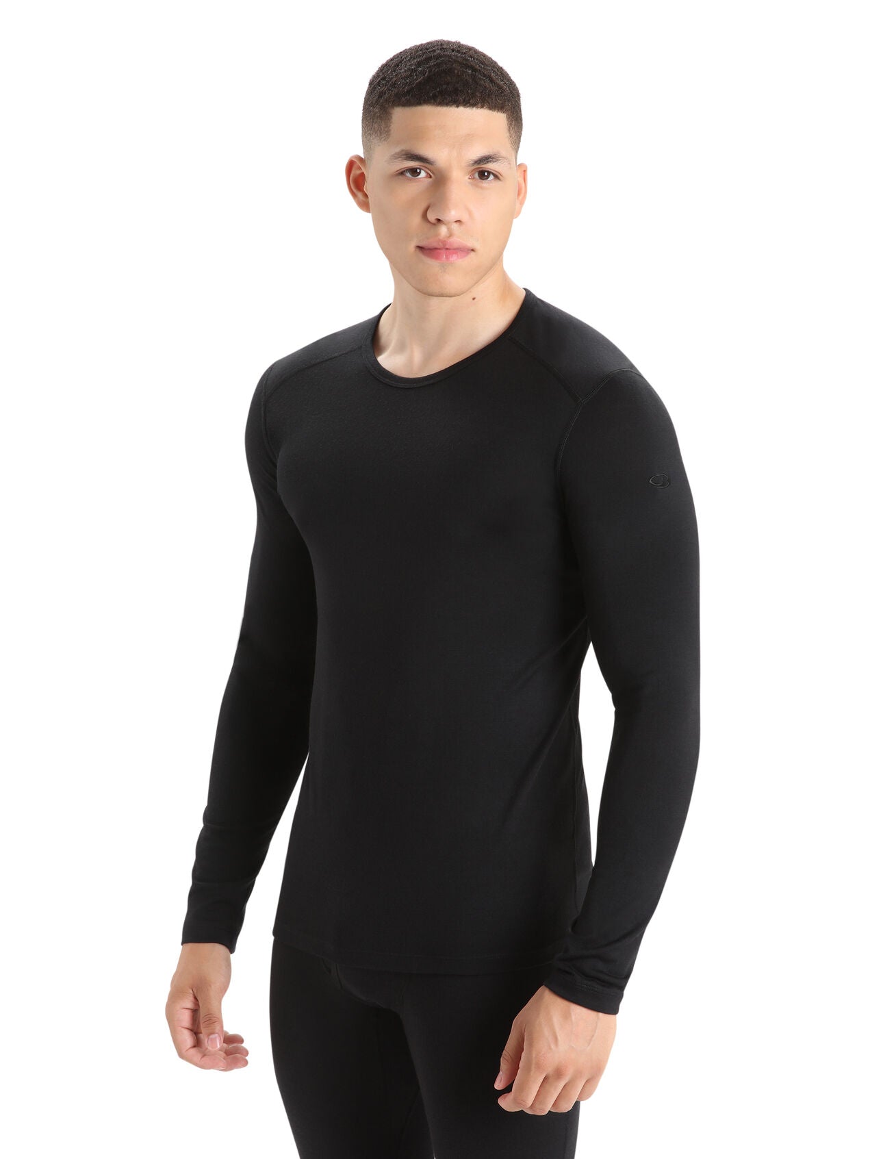 Termoveļas krekls Icebreaker Merino Oasis LS Crewe 200 vīriešu Black