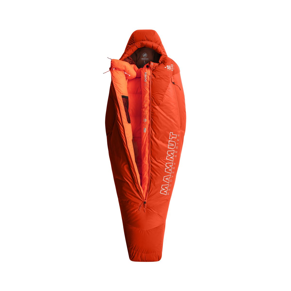 Guļammaiss Mammut Protect Down Bag -18 Safety orange Dūnu gulammaisi