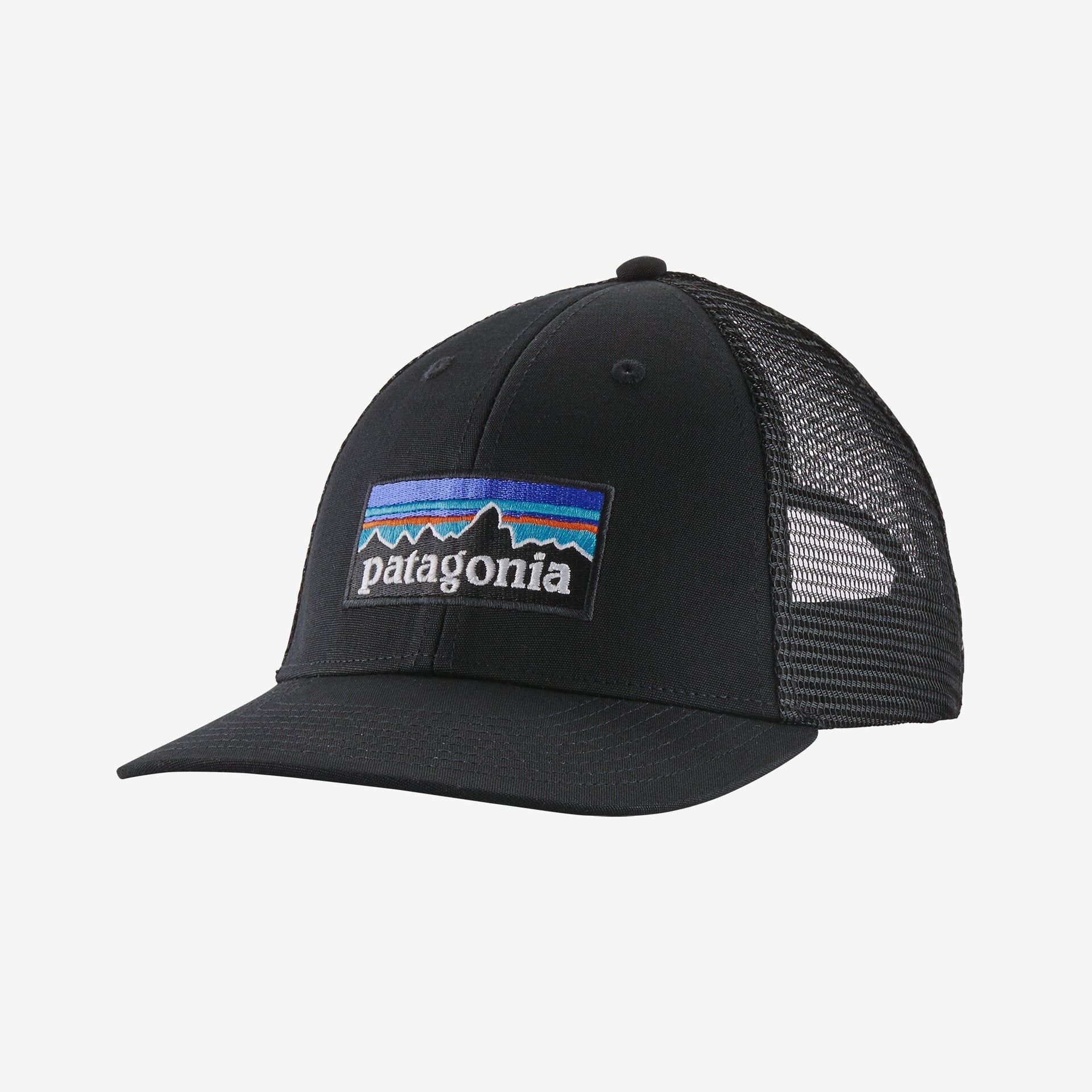 Patagonia cepure P-6 Logo LoPro Trucker Black Cepures