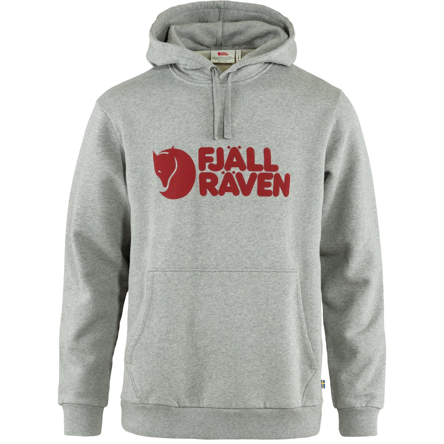 Džemperis Fjallraven Logo Hoodie vīriešu Grey-Melange Džemperi