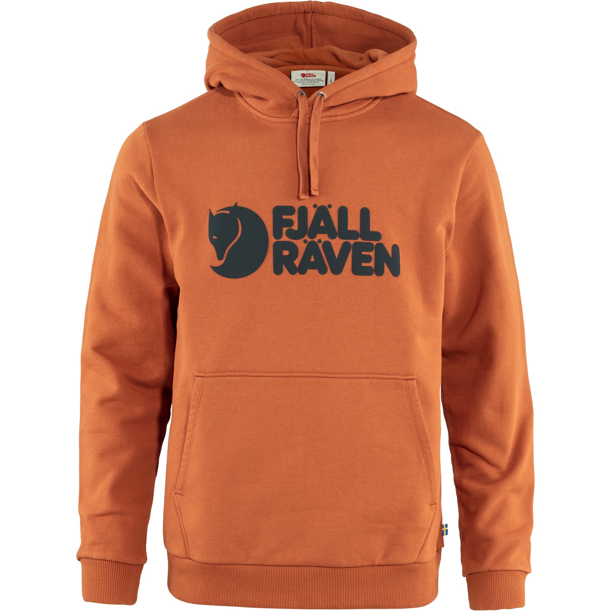 Džemperis Fjallraven Logo Hoodie vīriešu Terracotta Brown Džemperi