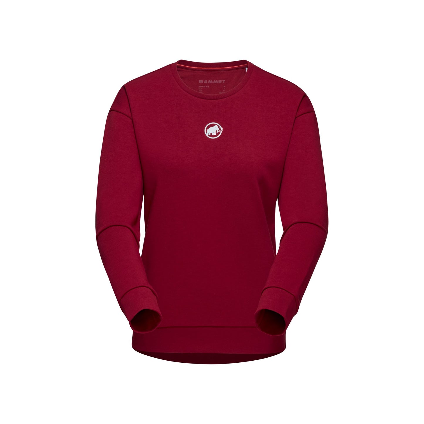 Džemperis Mammut Core ML Crew Neck Original sieviešu Blood Red Džemperi Vidējā slāņa jakas