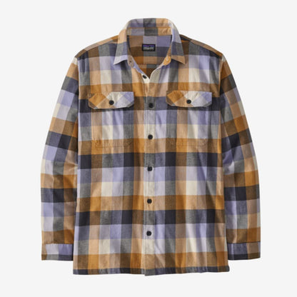 Flaneļa krekls Patagonia Organic Cotton Midweight Fjord vīriešu Guides: Dried Mango Garroku krekli Krekli