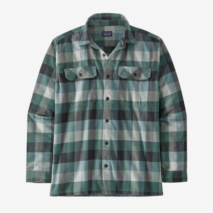 Flaneļa krekls Patagonia Organic Cotton Midweight Fjord vīriešu Guides: Nouveau Green Garroku krekli Krekli