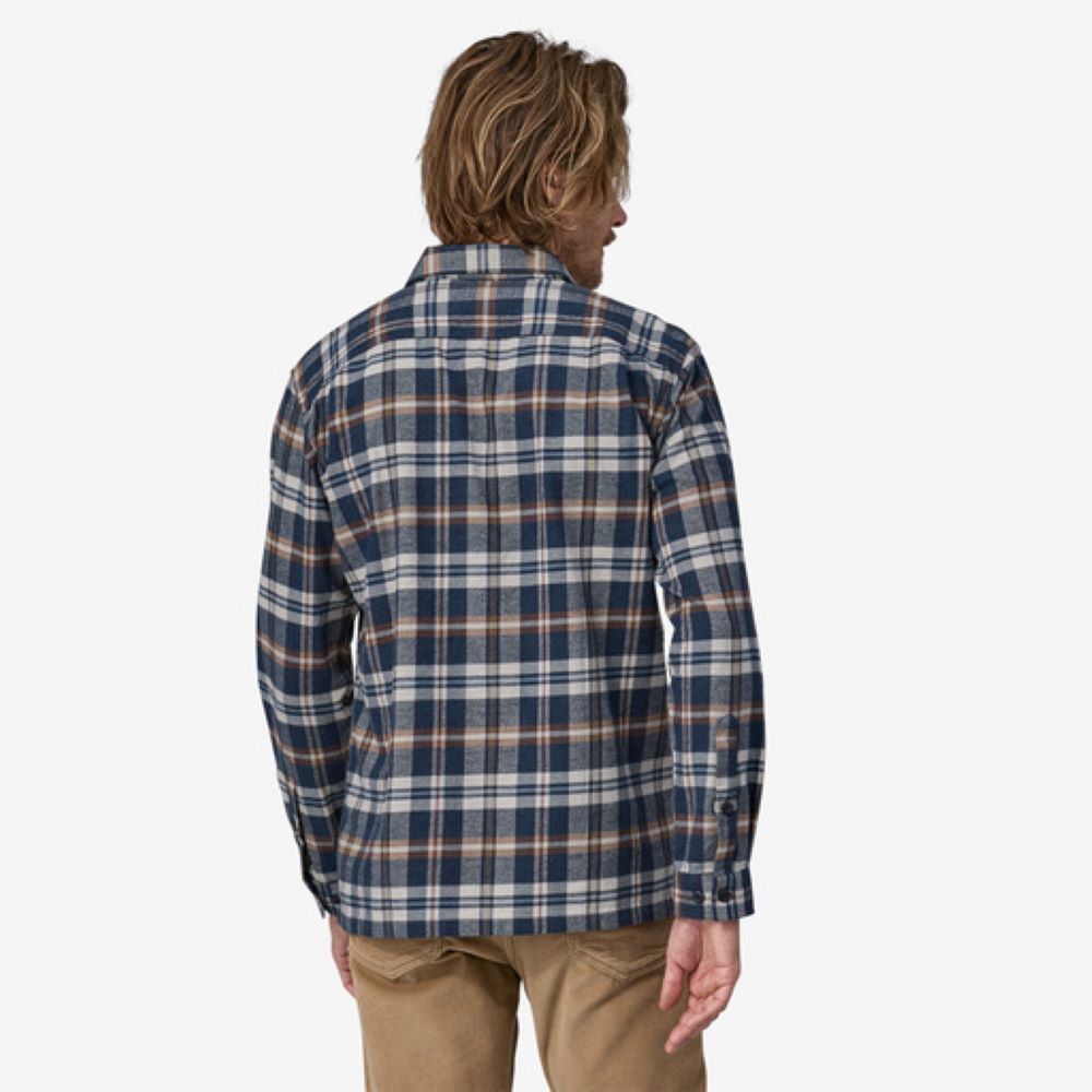 Flaneļa krekls Patagonia Organic Cotton Midweight Fjord vīriešu Garroku krekli Krekli