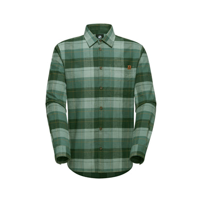 Krekls Mammut Trovat Longsleeve vīriešu Dark jade-woods Krekli