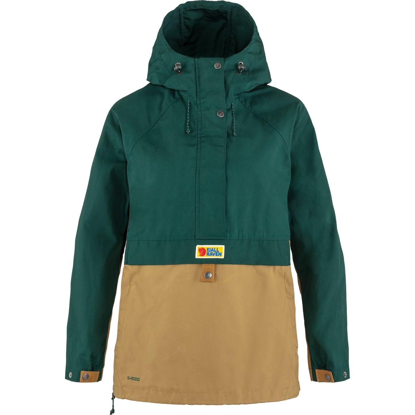 Vējjaka Fjallraven Vardag Anorak sieviešu Arctic Green-Buckwheat Brown Vējjakas