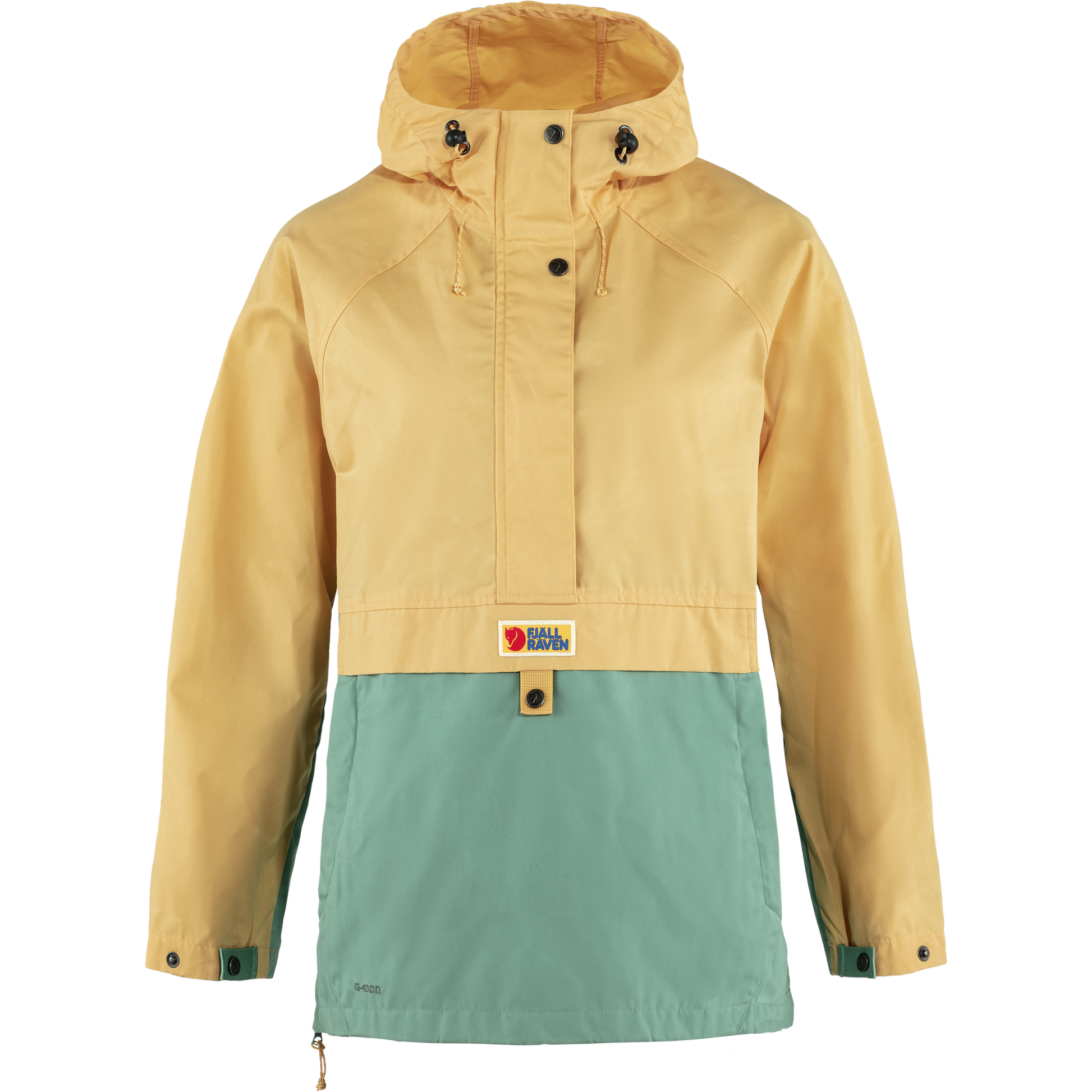 Vējjaka Fjallraven Vardag Anorak sieviešu Mais Yellow-Aloe Green Vējjakas