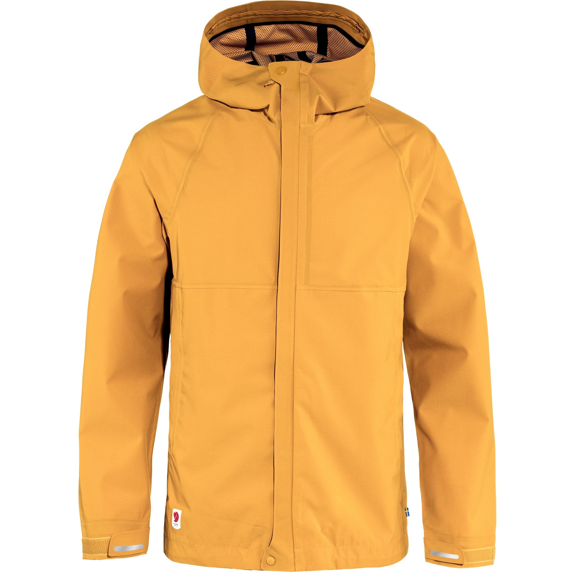 Lietus jaka Fjallraven HC Hydratic Trail vīriešu Mustard Yellow 161 Lietus jakas Vidējā slāņa jakas Virsjakas