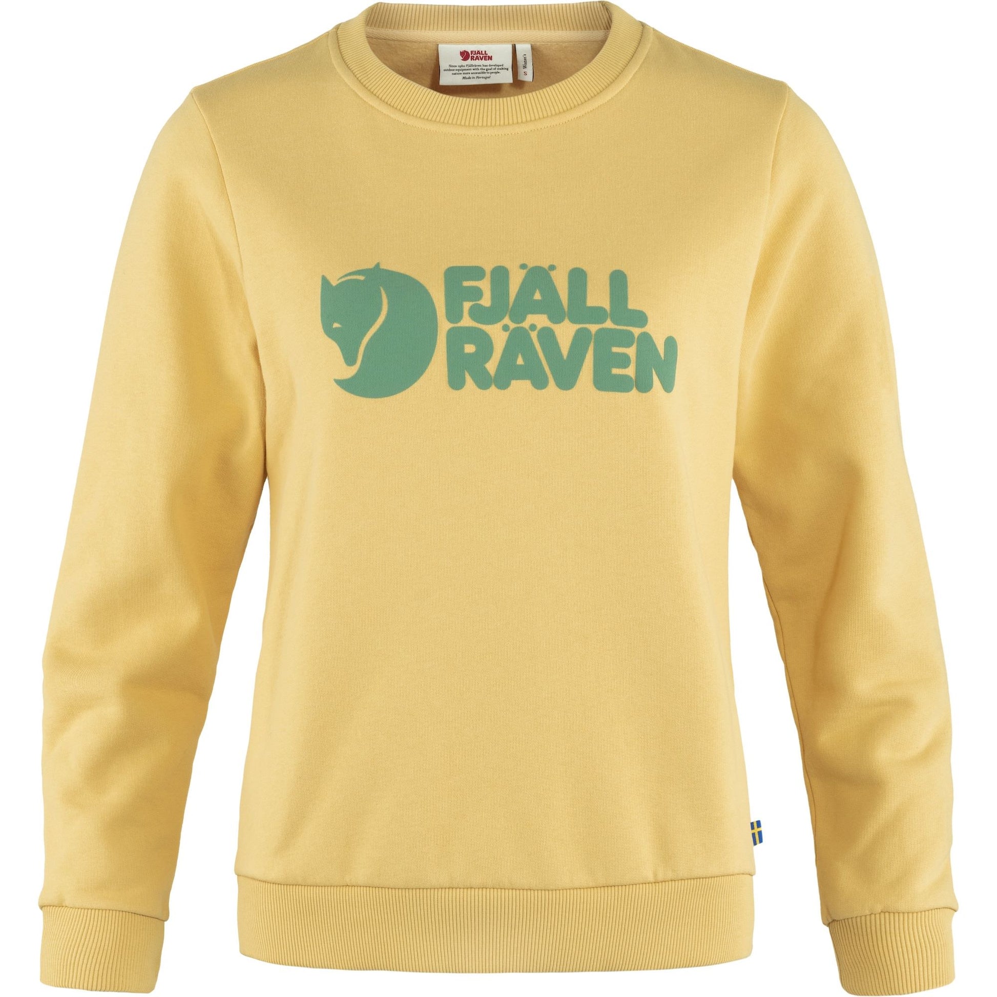 Džemperis Fjallraven Logo sieviešu Mais Yellow Džemperi