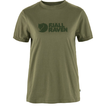 T-krekls Fjallraven Logo Tee sieviešu Green Krekli Krekli ar īsām piedurknēm T-krekli