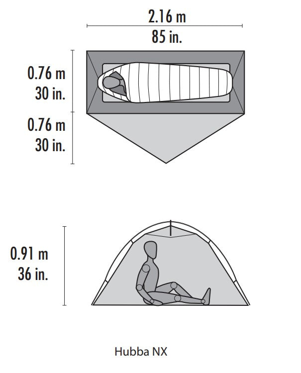 MSR Hubba NX 1-vietīga telts 1-vietīgas teltis Teltis