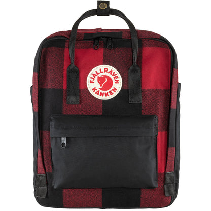 Mugursoma Fjallraven Kanken Re-Wool Red-Black Ikdienas mugursomas Klēpjdatora somas