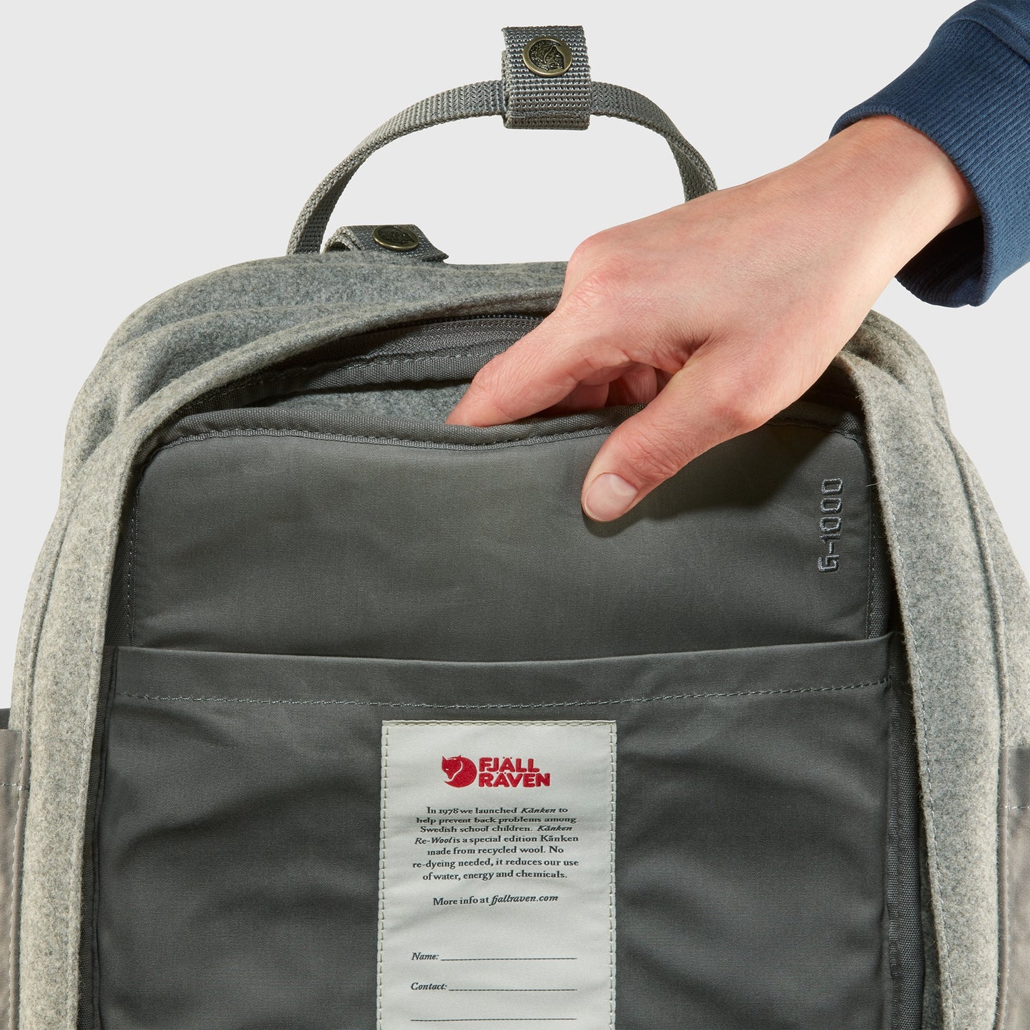 Mugursoma Fjallraven Kanken Re-Wool Laptop 15'' Ikdienas mugursomas Klēpjdatora somas