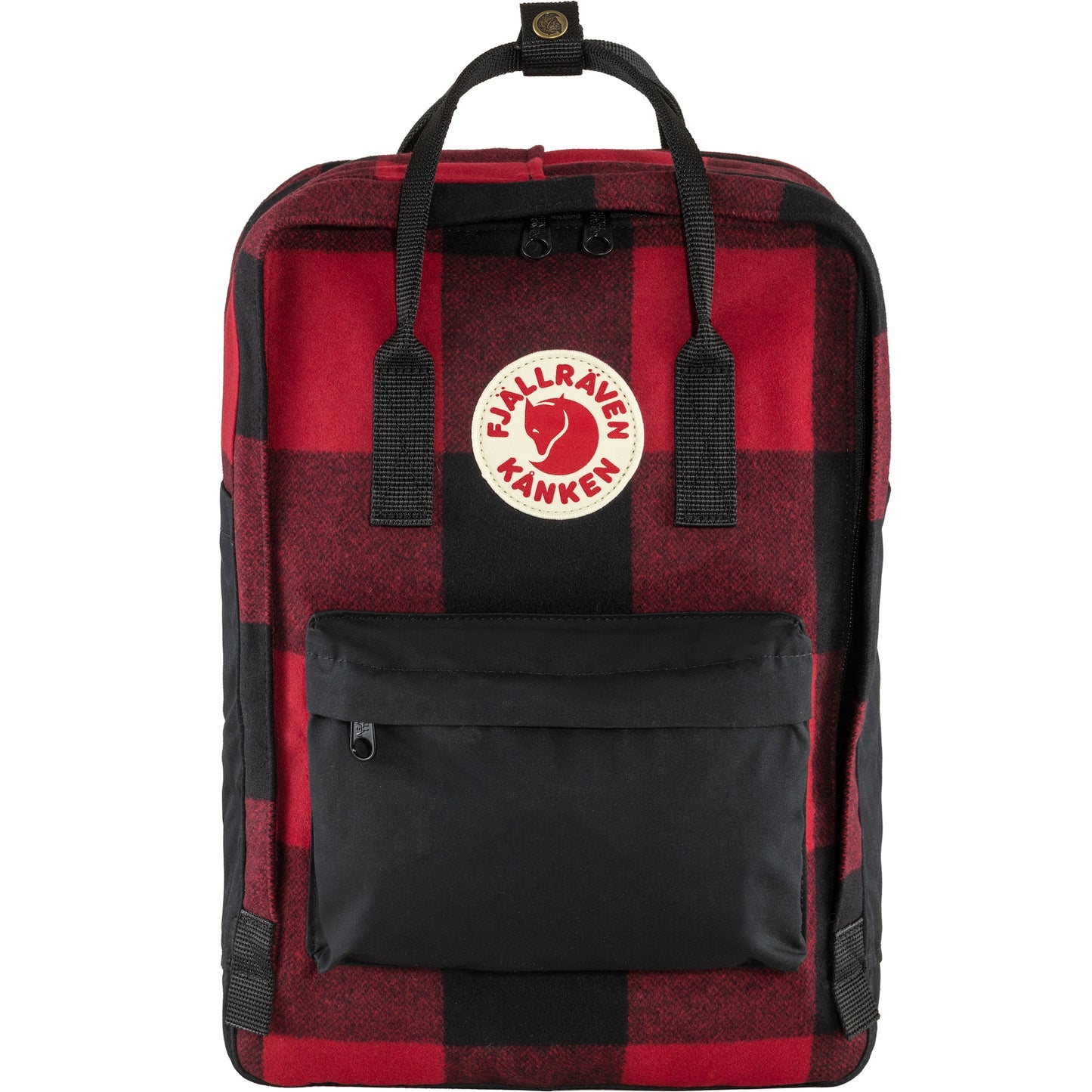 Mugursoma Fjallraven Kanken Re-Wool Laptop 15'' Red-Black Ikdienas mugursomas Klēpjdatora somas