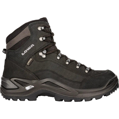 LOWA Renegade GTX Mid vīriešu apavi Deep Black Goretex apavi Pārgājienu apavi Ūdensizturīgi apavi