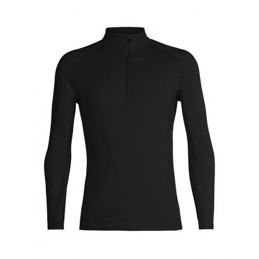 Termoveļas krekls Icebreaker Merino 200 ZoneKnit LS Hzip vīriešu Black