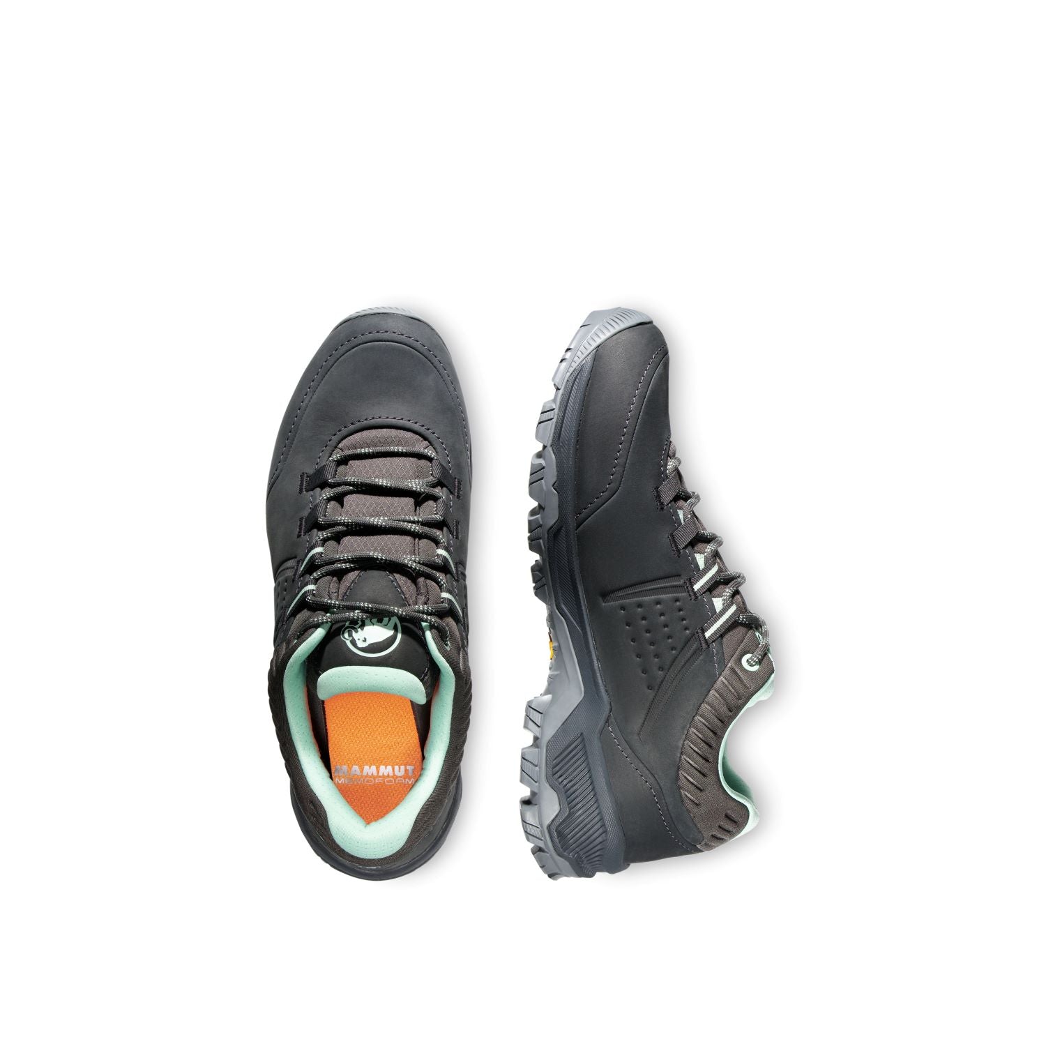 Mammut Nova IV Low Goretex apavi sieviešu Dark Steel-Neo Mint Goretex apavi Pārgājienu apavi Zemie apavi