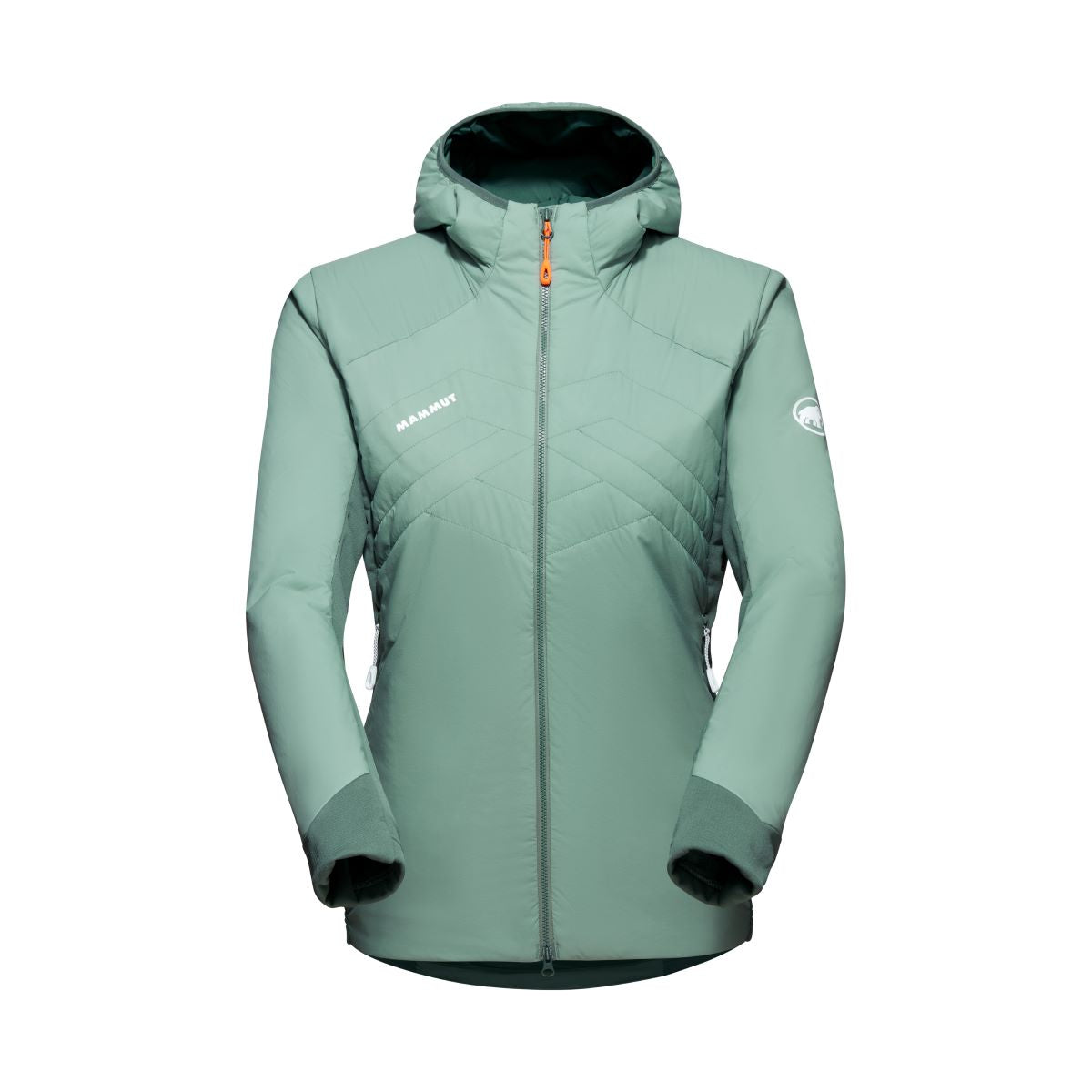 Jaka Mammut Rime Light IN Flex Hooded sieviešu Jade-Dark Jade Flīsa jakas Polartec Flīsa jakas Vidējā slāņa jakas