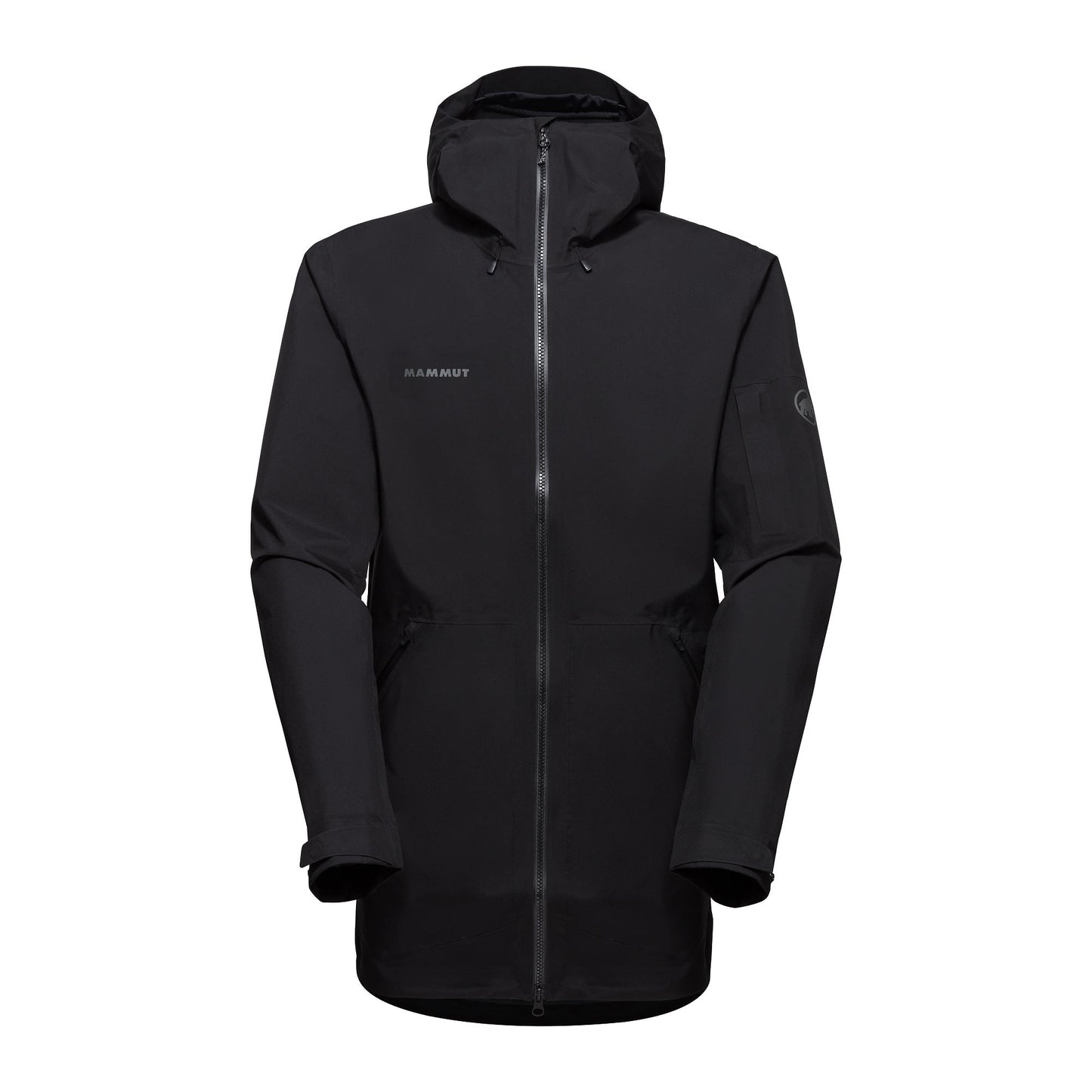 Mammut lietus jaka Seon Pac HS Hooded vīriešu M Black-Black Logo Hardshell jakas Lietus jakas