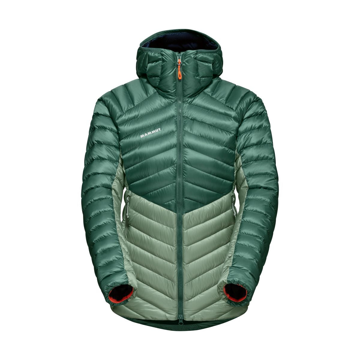 Mammut dūnu jaka Broad Peak IN Hooded sieviešu Jade-Dark Jade Dūnu jakas Virsjakas