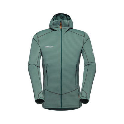 Flīsa jaka Mammut Taiss Light ML Hooded vīriešu Dark Jade-Woods