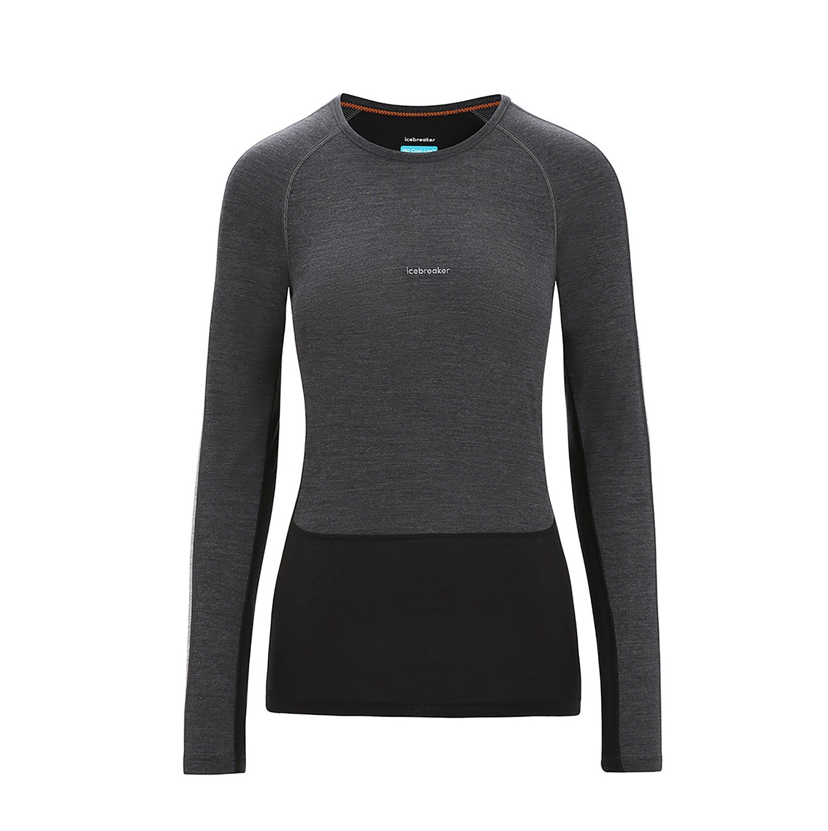 Merino termoveļas krekls Icebreaker ZoneKnit 125 LS Crewe sieviešu Jet Heather Black