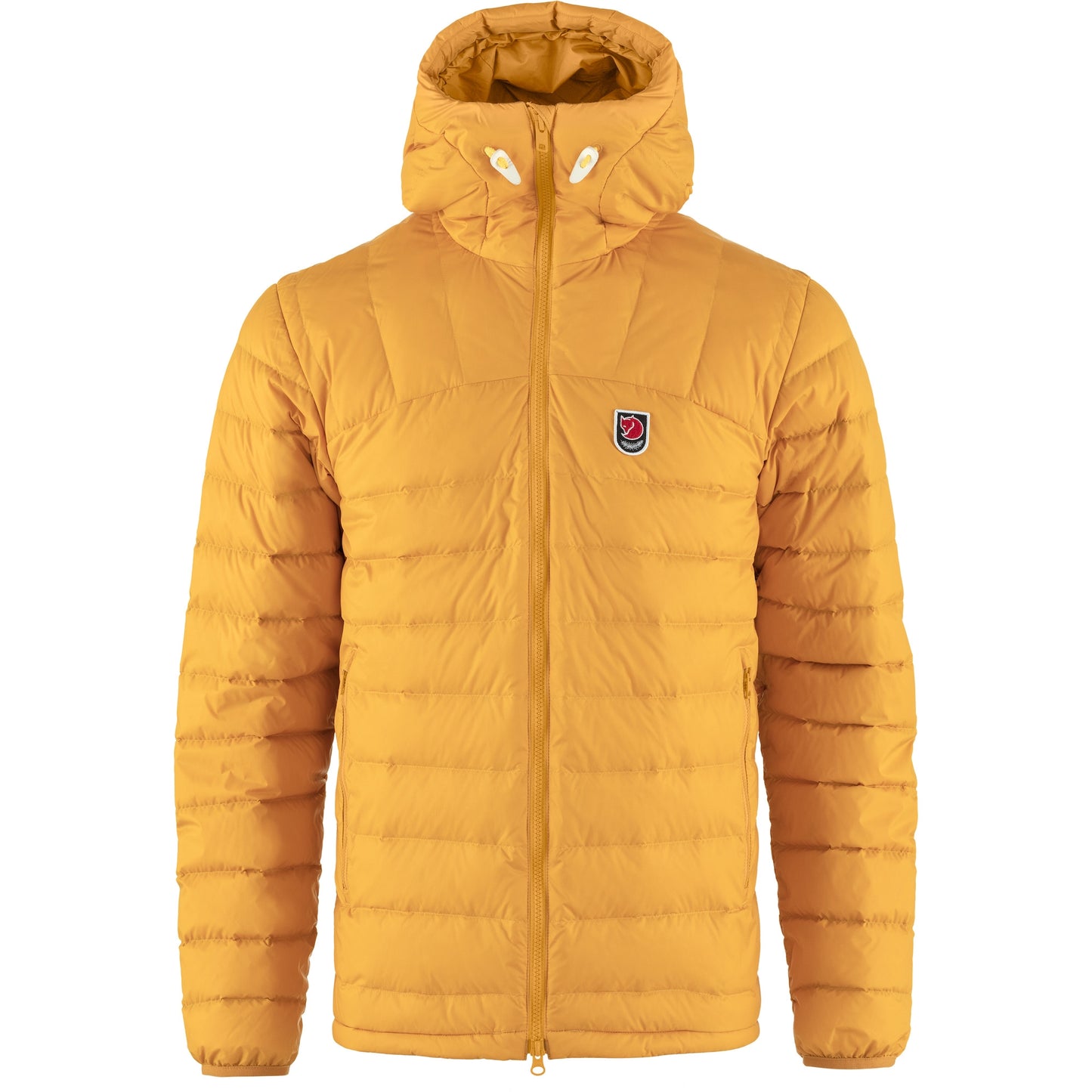 Dūnu jaka Fjallraven Expedition Pack Down Hoodie vīriešu Mustard Yellow Dūnu jakas Virsjakas