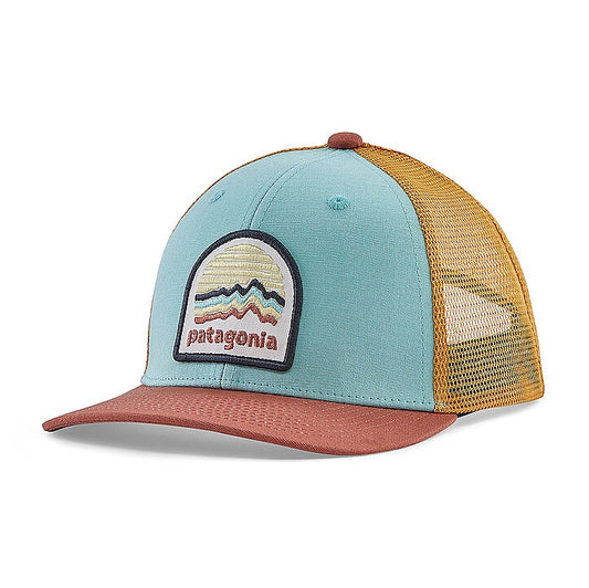 Patagonia bērnu cepure Trucker Hat Ridge rise moonlight - Skiff blue Cepures