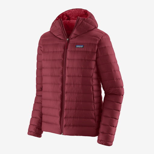 Dūnu jaka Patagonia Down Sweater Hoody vīriešu Carmine Red Virsjakas