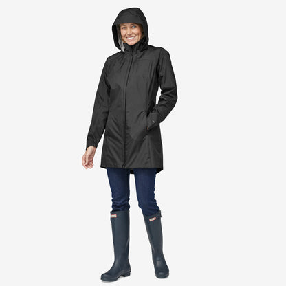 Lietus jaka Patagonia Torrentshell Parka 3L sieviešu XS Black Hardshell jakas Lietus jakas