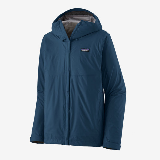 Lietus jaka Patagonia Torrentshell 3L vīriešu Lagom Blue Hardshell jakas Lietus jakas