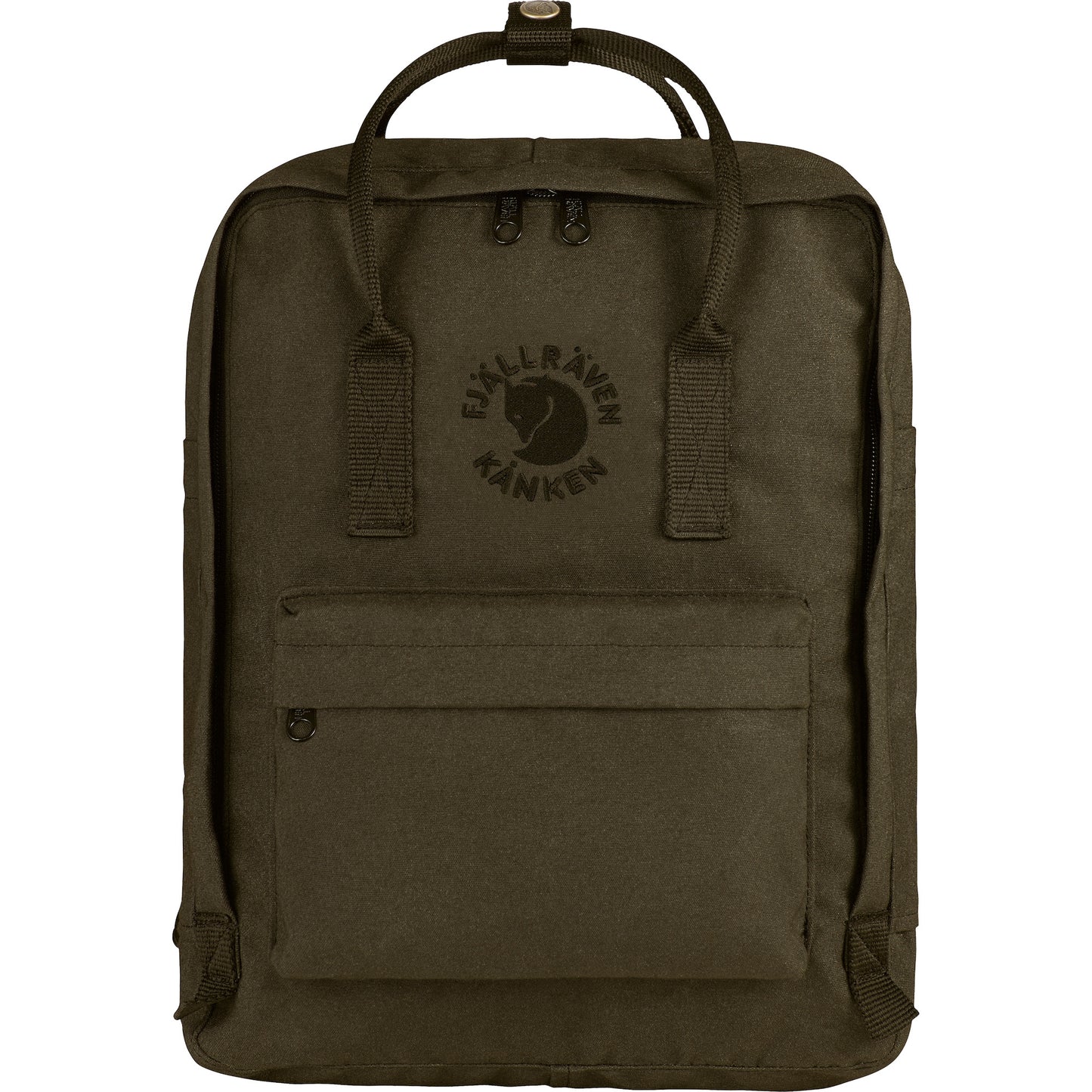 Mugursoma Fjallraven Re-Kanken Dark Olive Ikdienas mugursomas Klēpjdatora somas