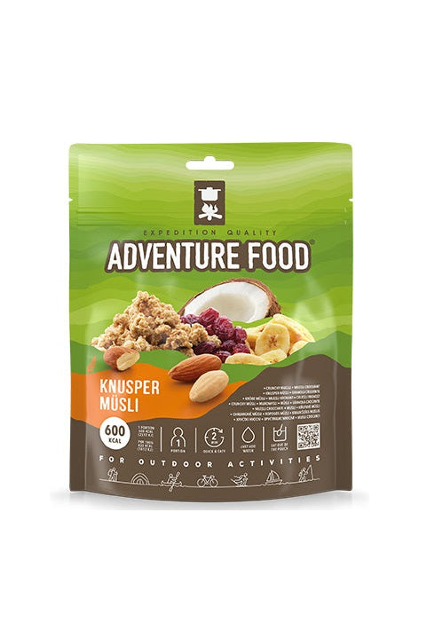 Adventure Food Knusper Musli pārtika pārgājieniem Dehidrētā pārtika Veģetārs